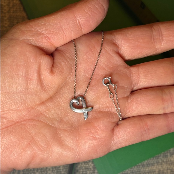 142. Tiffany & Co. Silver Heart Paloma Picasso Necklace w/coa - Picture 6 of 7